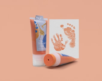 MANDARIN | Bio Babystempel 50ml Tube | beautiful Baby handprints footprints | 100% organic ink made in germany | absolutely non-toxic