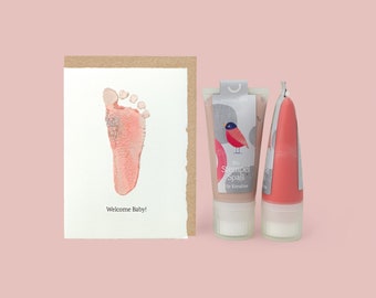 SWEET CANDY Blush & Berry | 2 Bio Babystempel Tube á 50ml | choose third color  | for beautiful hand- and footprints | baby imprint kit