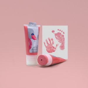 BES | Biologische babystempel tube 50ml | Set voor mooie voetafdrukken | Babyhuidvriendelijk en wasbaar met water