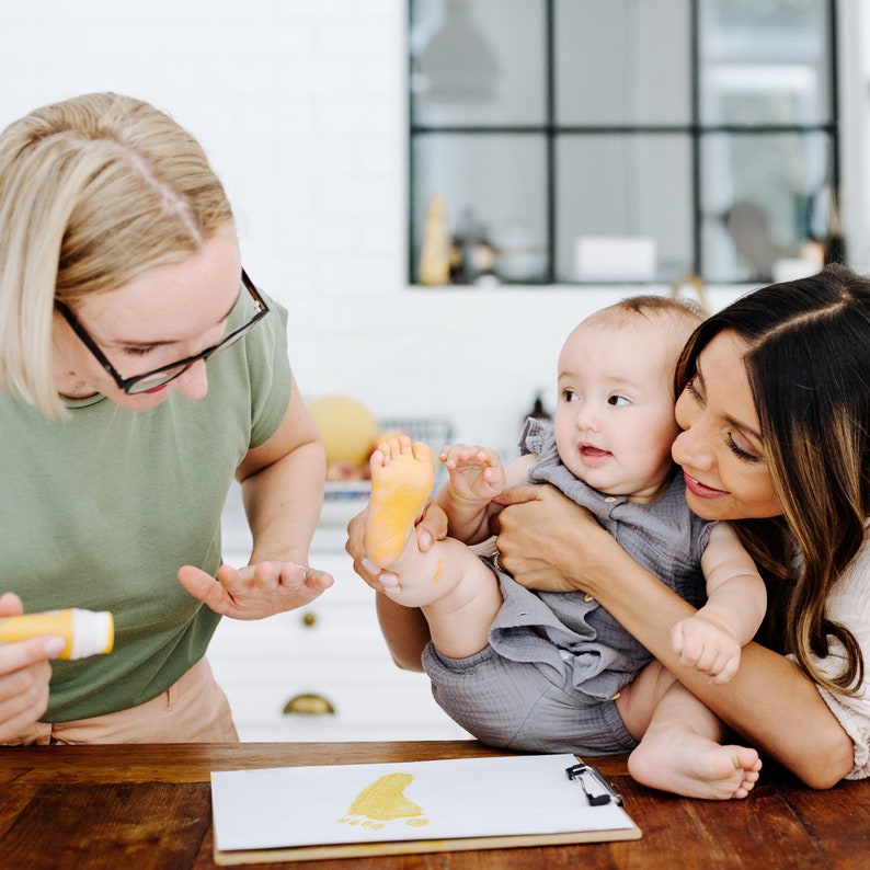 SUN Organic Stamping Fun 50ml Tube detailed Baby handprints footprints 100% organic ink made in germany absolutely non-toxic image 2