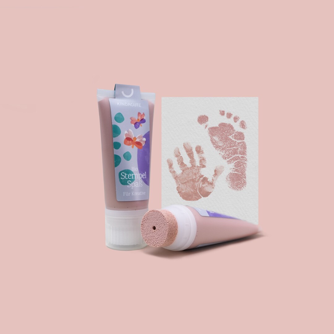 Baby Scan Ink BLUSH | Bio Baby Stamp 50ml Tube | Detailed Baby Handprints Footprints ...