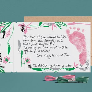 GALAH BIRD grey & fuchsia 2 Organic Stamping Fun Tubes á 50ml for beautiful hand and footprints baby imprint kit image 4