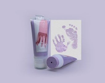 LAVENDEL | Organic Stamping Fun 50ml Tube | detailed Baby handprints footprints | 100% organic ink made in germany | absolutely non-toxic