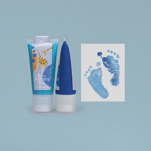 BREEZE Blu marino e turchese | Timbro biologico per bambini da 50 ml | per belle mani e impronte | Delicato sulla pelle del bambino