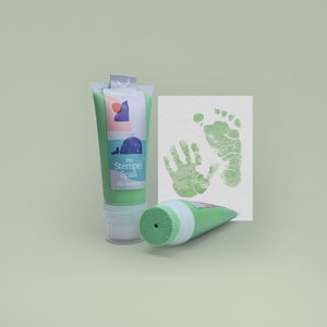 LINDE | Biologische stempelfun tube van 50 ml | Set voor mooie voetafdrukken | Babyhuidvriendelijk en wasbaar met water