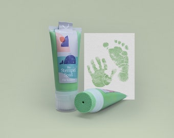 LINDE | Organic Stamping Fun 50ml Tube | detailed Baby handprints footprints | 100% organic ink made in germany | absolutely non-toxic
