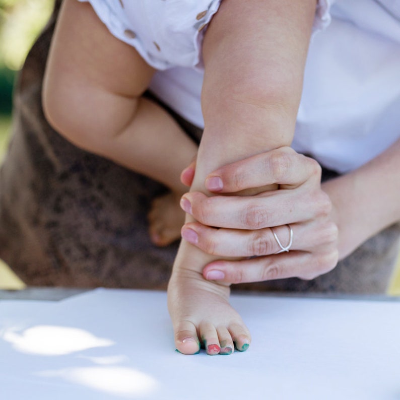 BLUSH | Bio Baby Stamp 50ml Tube | detailed Baby handprints footprints | 100% organic ink made in germany | absolutely non-toxic image 2