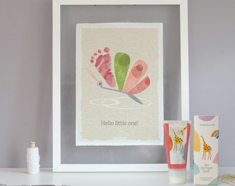 BIRTH POSTER with footprints | Picture to frame