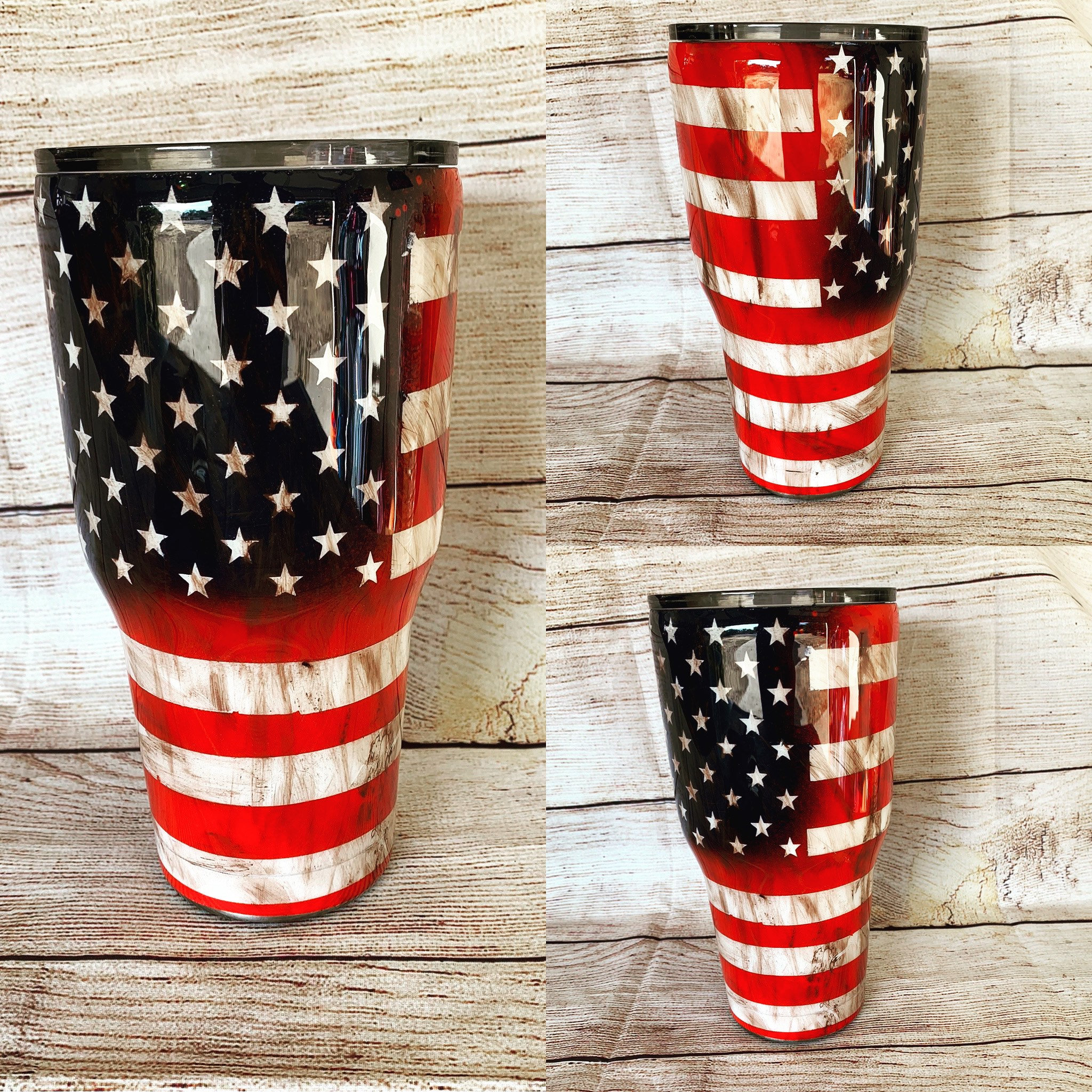 American Flag Tumbler SVG