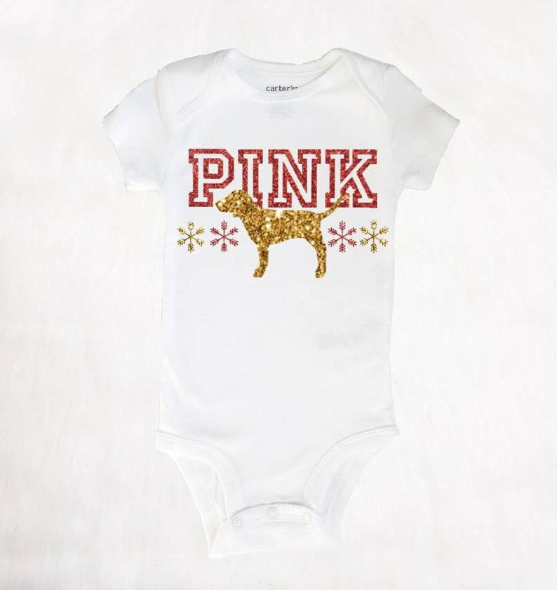 Pink Inspired Onesie/ Baby Girl Pink Onesie Etsy