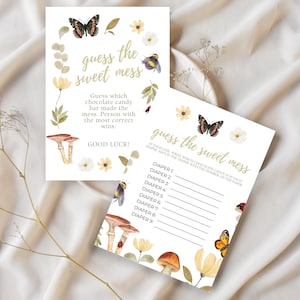 Plantilla de paquete de juegos para baby shower Un pequeño bicho de amor está en camino Decoración de juegos para baby shower Plantilla editable para baby shower de jardín Un pequeño bicho de amor