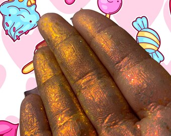 Peachy Lemon Crumble Multichrome flakes