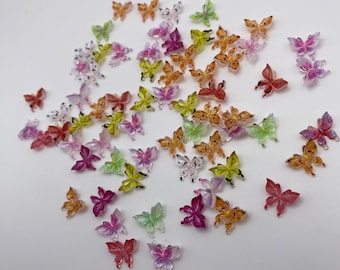 Multi-Colored Butterfly Nail Charms: DIY Crafting & Body Art