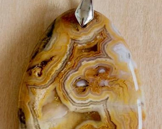 Crazy Lace Agate Pendant