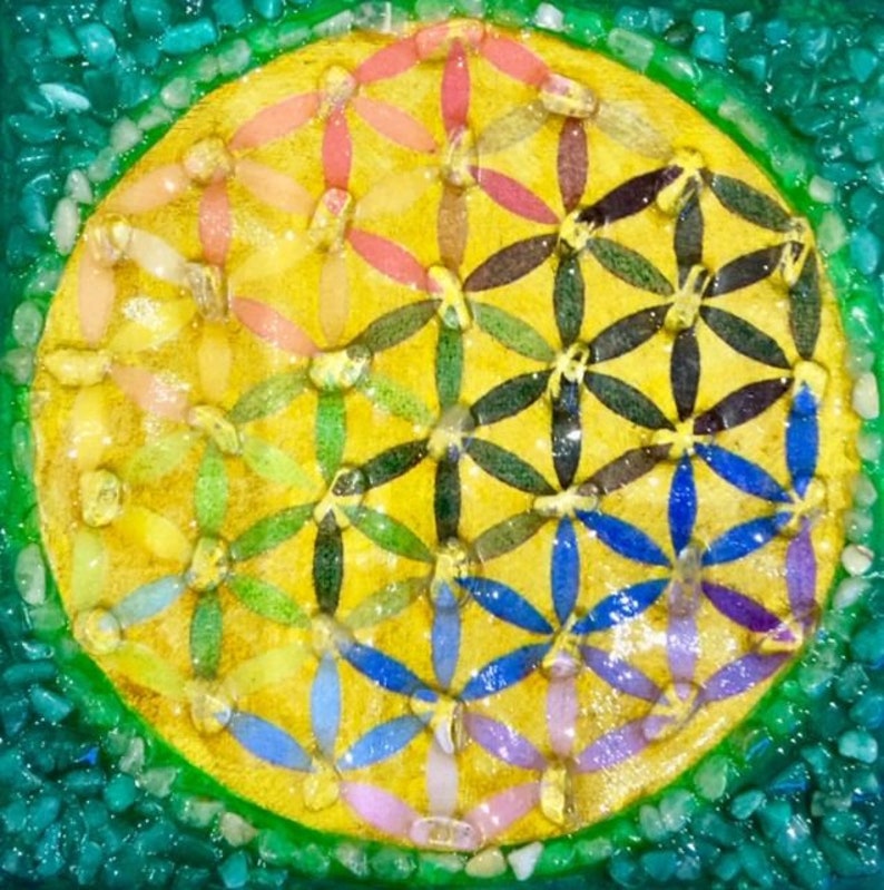 Harmoniser Mandala Energy With Crystals. 15cmx15cm Etsy UK