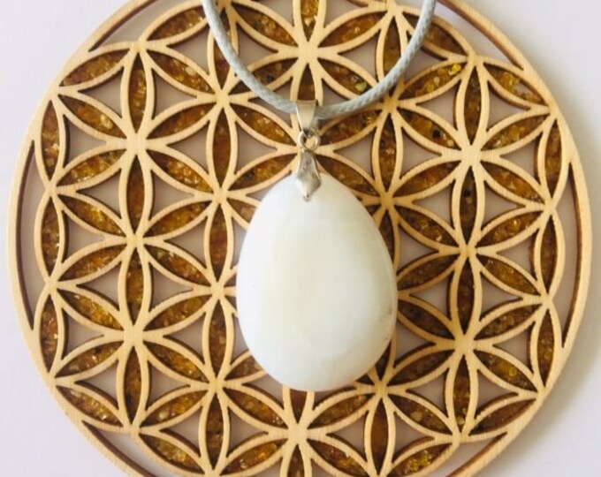 White Agate Pendant - Peace Stone