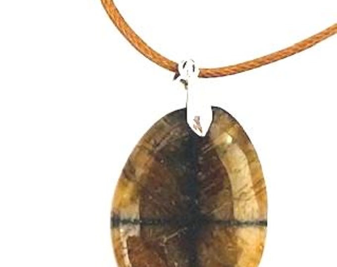 Chiastolite natural stone pendant - energy alignment centering stability