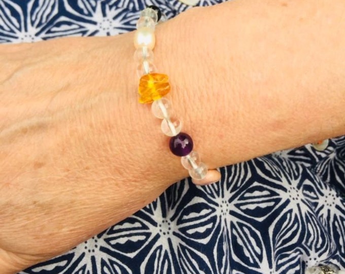 Natural stone life path bracelet. Made to order.
