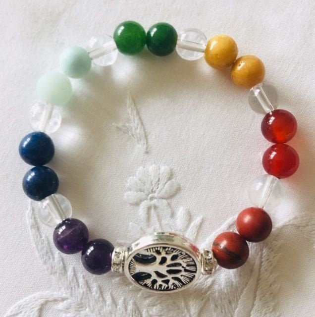 7 Chakra, Howlite and Citrine Tree of Life Bracelet | Tribena Crystals