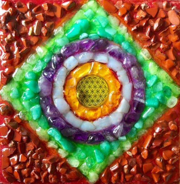 Harmoniseur Mandala Énergie - Force Dans Le Coeur Cristaux Naturels