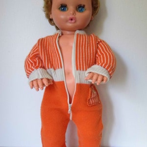 Rare. Doll. Bella. P5/144 from 1960, 58cm, approximately 830g. Sleepy eyes. Living eyes. Made in France. Elastic joints. Without crying
