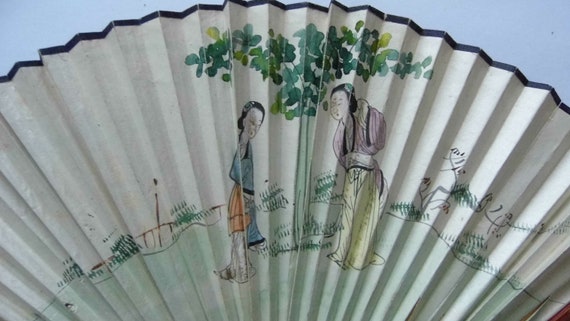 Japanese fan. Early 20th. Double-sided decoration… - image 3