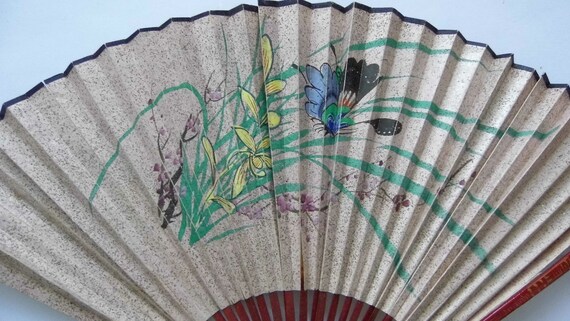 Japanese fan. Early 20th. Double-sided decoration… - image 6