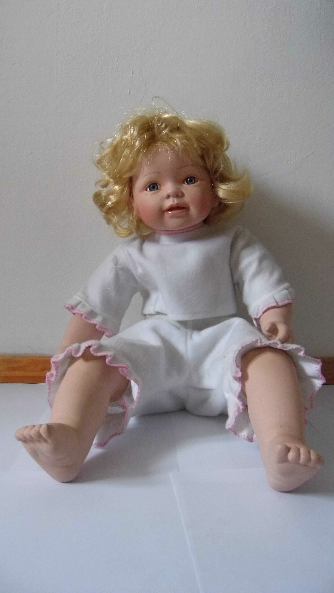 Poupée Artiste Antoine Par Chris Noël, Porcelaine Biscuit, Numérotée 7/50, 60cm, France 1990