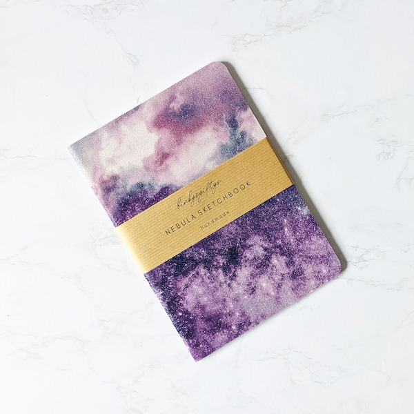 Violet Nebula Sketchbook | Nebula Collection | - Galaxy Stationary - Galaxy Notebook - Space Notebook - Space Gifts - Astronomy Gifts -