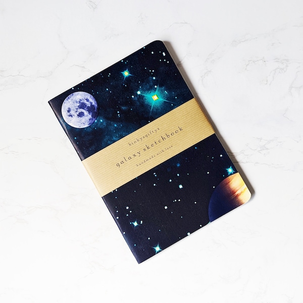 Planets Sketchbook | Galaxy Collection | - Galaxy Stationary - Galaxy Notebook - Space Notebook - Space Gifts - Astronomy Gifts -