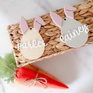 Personalized Bunny Name Tag | Easter Basket Name Tag | Custom Easter Gift