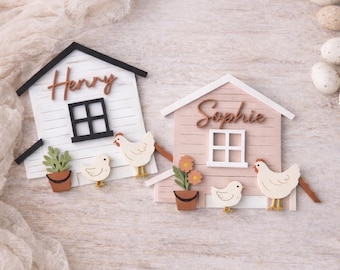 Personalized Chicken Coop Name Sign | Farmhouse Kids Room Decor | Custom Barn Name Sign | Chicken Nursery Decor
