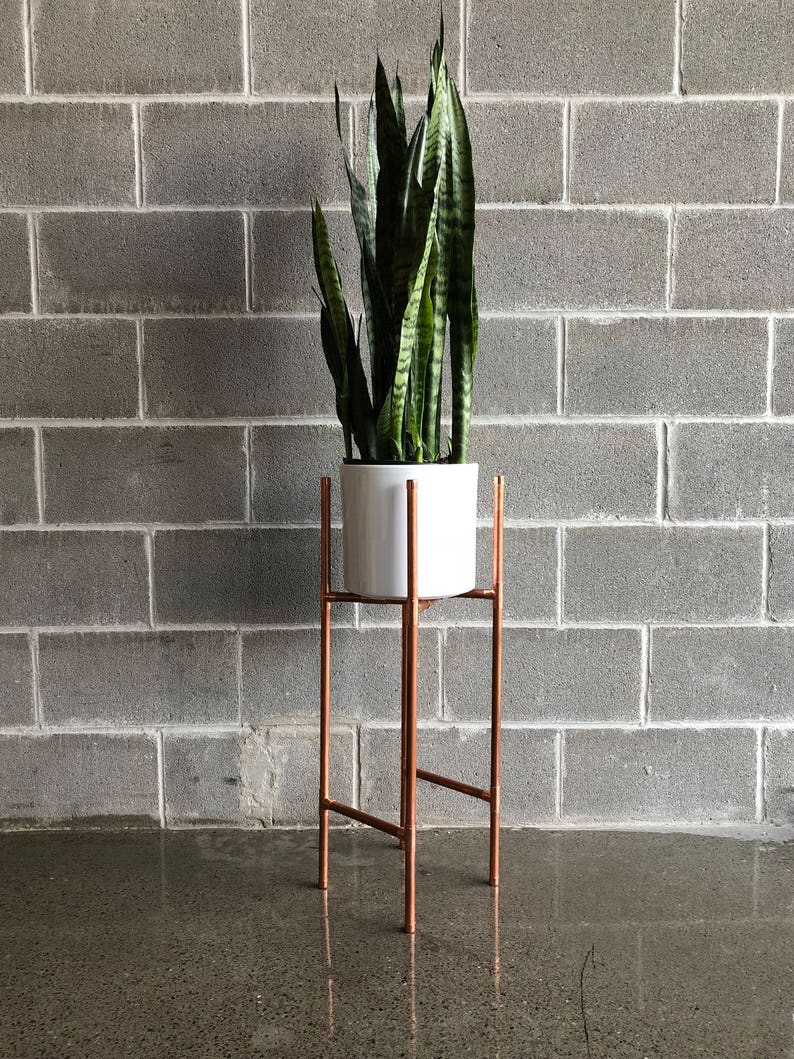 Large Copper Plant Stand Etsy