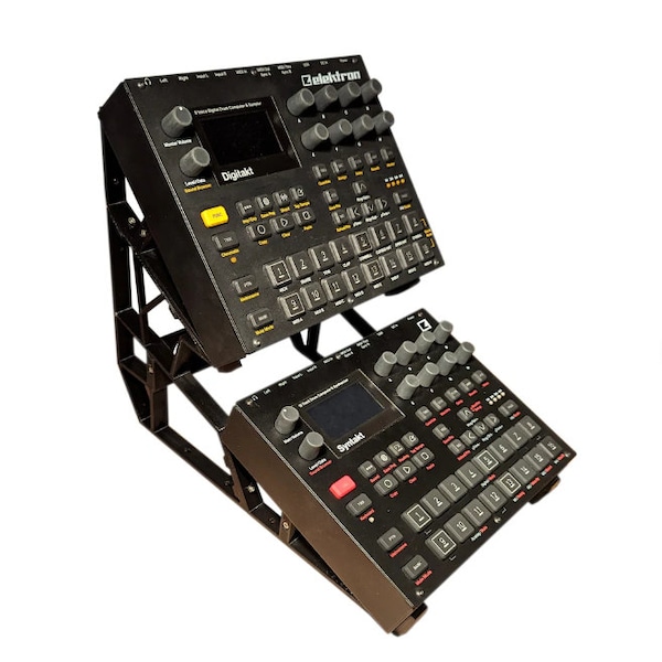 Gen2 – Stativ för Elektron Digitakt, Syntakt, Digitone eller liknande enheter med jämförbara mått.