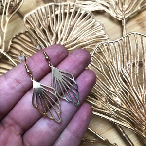 PLUME earrings - Gold stainless steel