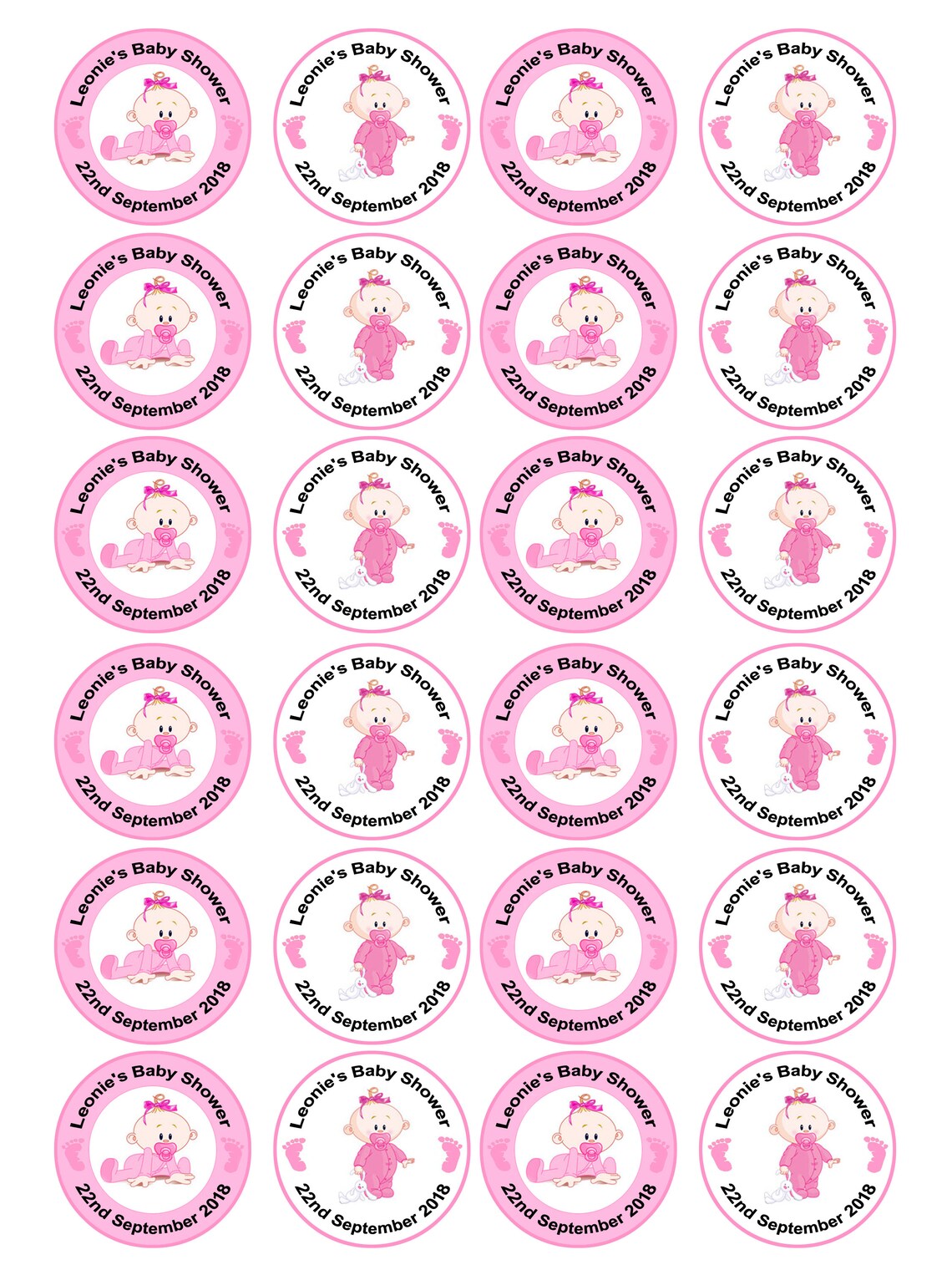 Christening Baby Shower Teddy Pink Blue Cupcake Cake