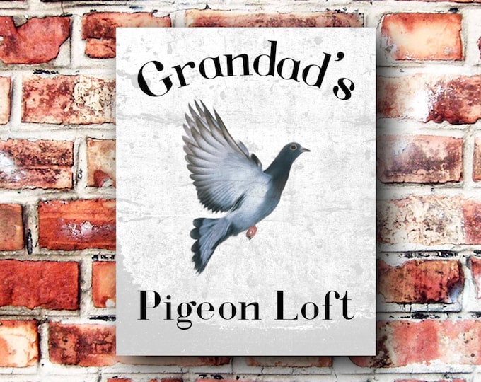 Personalised pigeon loft sign weather proof pre drilled high gloss cage great xmas gift