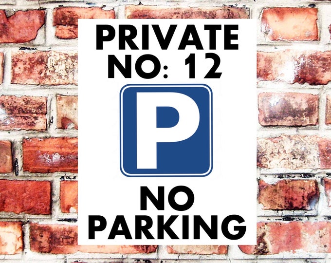 Parking sign personalised any number  weather proof pre drilled gate garage