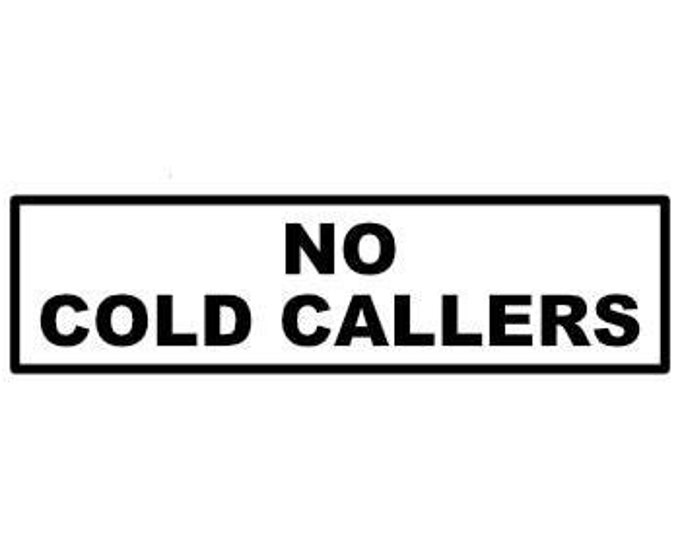 No cold callers letterbox window sticker canvassers sales
