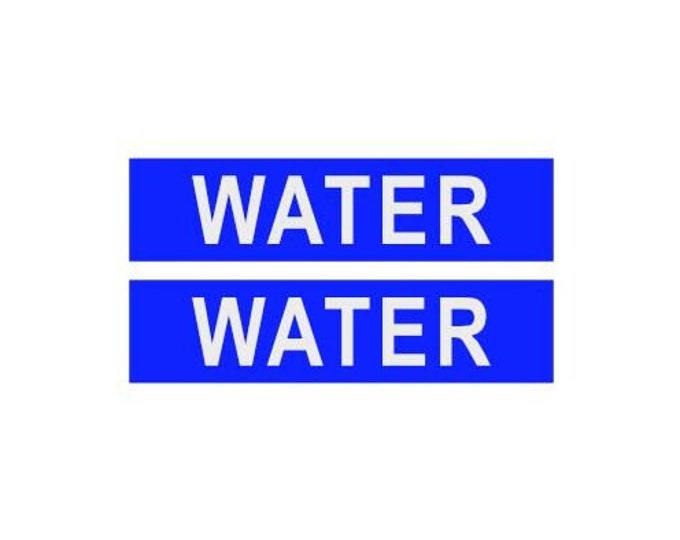 Water vinyl stickers x 2 decal caravan motorhome boat sink kitchen