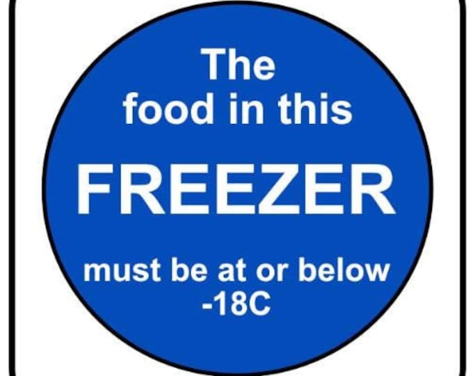 The food in this FREEZER must be at or below -18c food wagon vinyl stickers decals catering sign food wagon vinyl graphics freezer