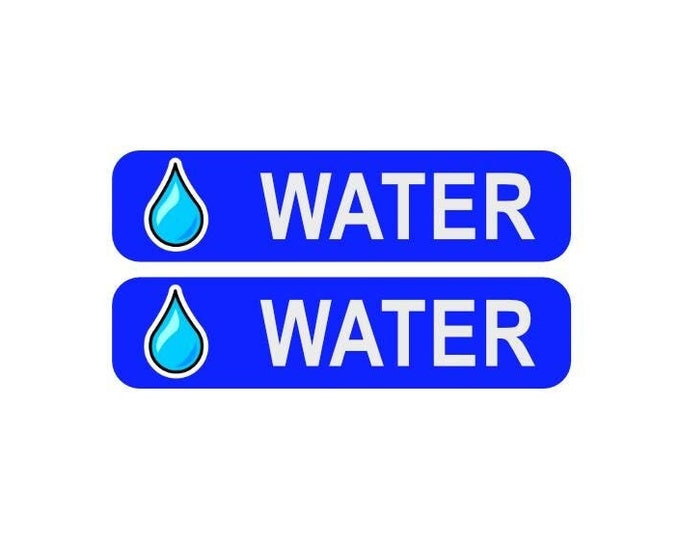 Water vinyl stickers x 2 decal caravan motorhome boat sink kitchen