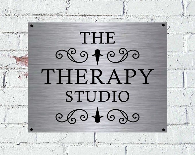 The therapy studio wall sign plaque weather proof pre drilled
