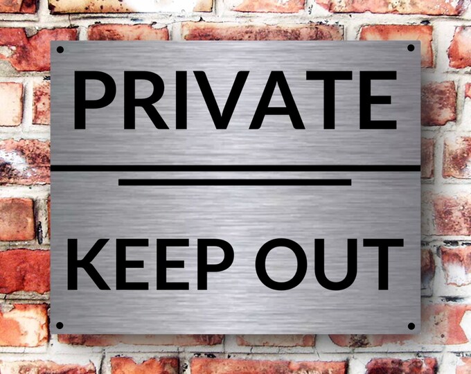 Private keep out sign wall sign plaque weather proof pre drilled parking sign driveway gate