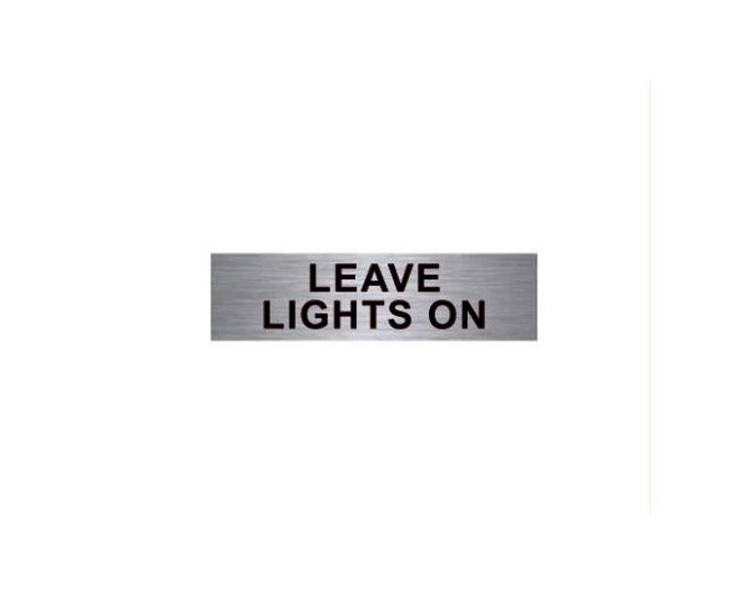 Leave lights on aluminium strong double sided sticky pads easy to fit office school hotel meter box