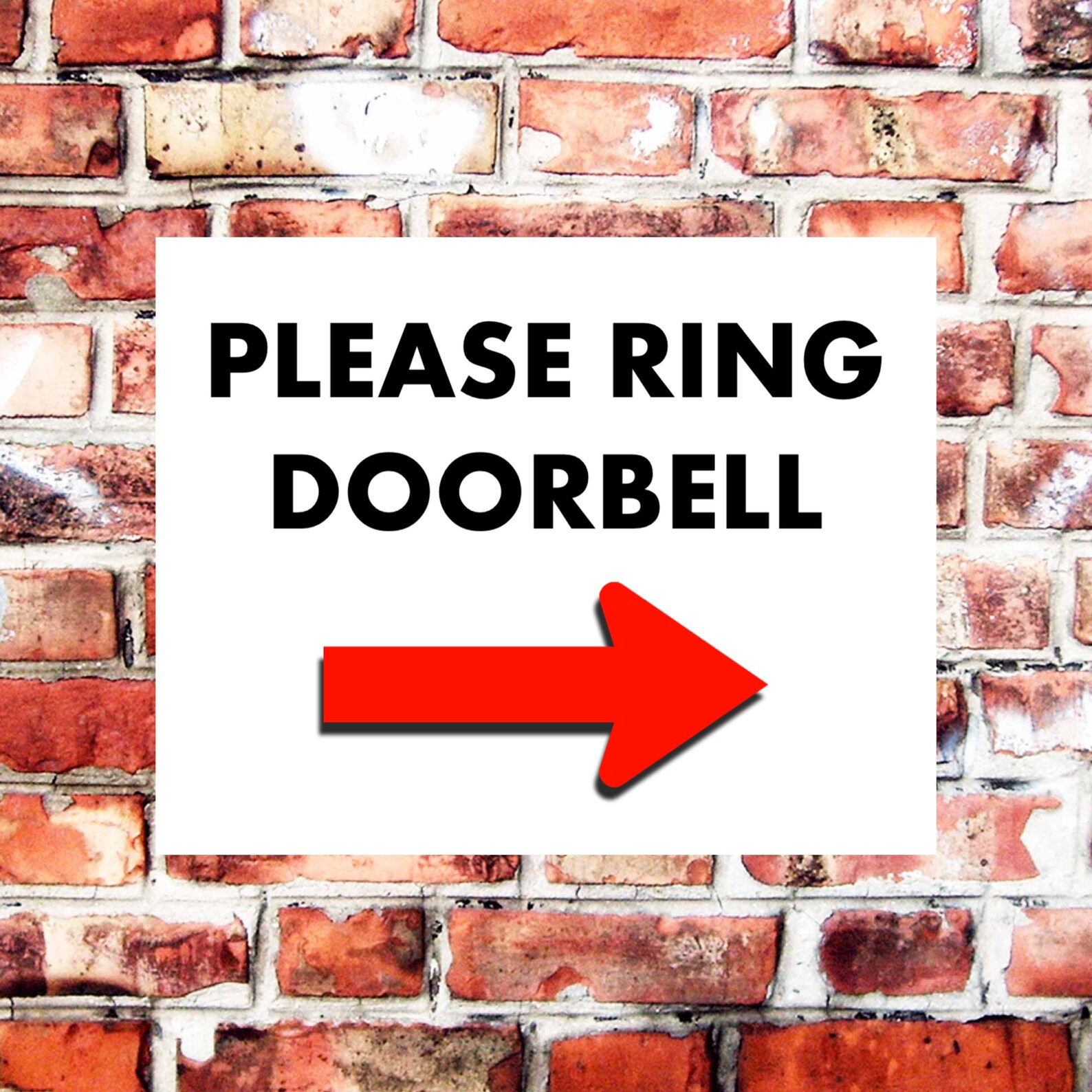 Please Ring the Doorbell Wall Sign Plaque Weather Proof High Etsy UK