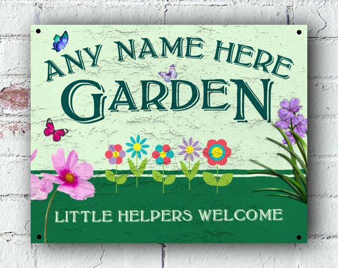 Garden sign weather proof pre drilled high gloss birthday xmas gift father's day grandad mum personalised mother's day