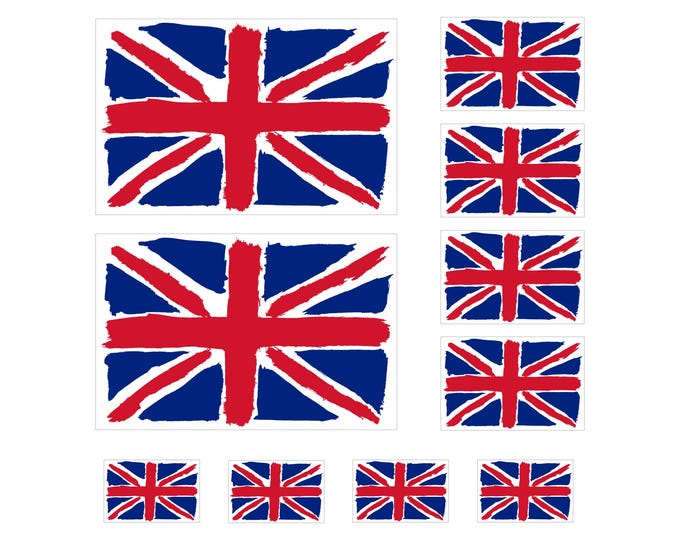UK flags sticker decals indoor / outdoor use car window laptop bumper sticker rc united kingdom self-adhesive vinyl