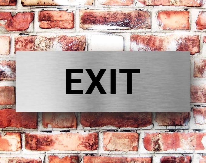 Brushed silver parking sign personalised x 3 sizes aluminium strong double sided sticky pads easy to fit