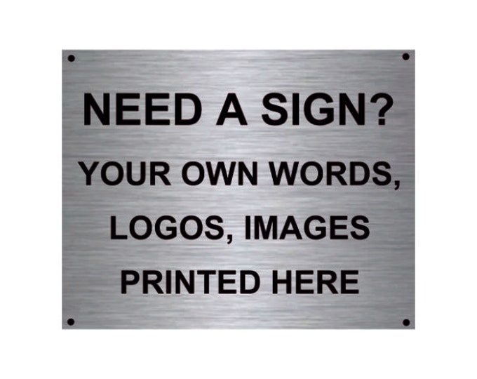 Custom wall sign weather proof pre drilled great gift birthday high gloss garage gate any words image logo office school parking novelty